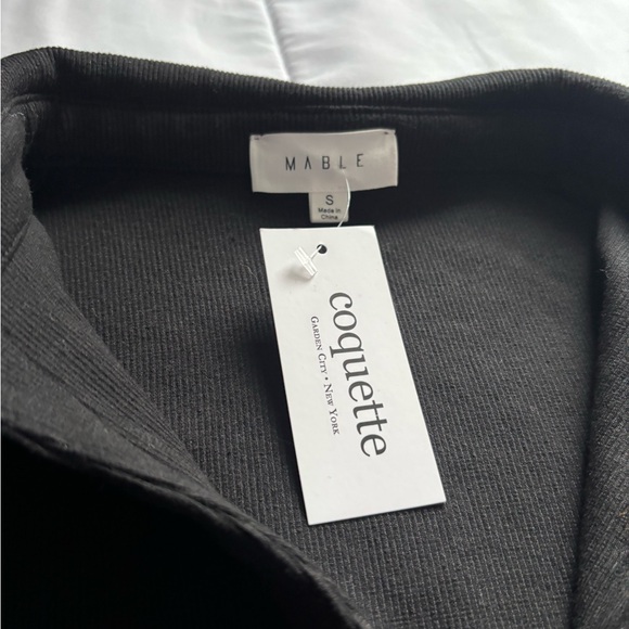 Mable Black Ribbed Cardigan - Picture 2 of 2